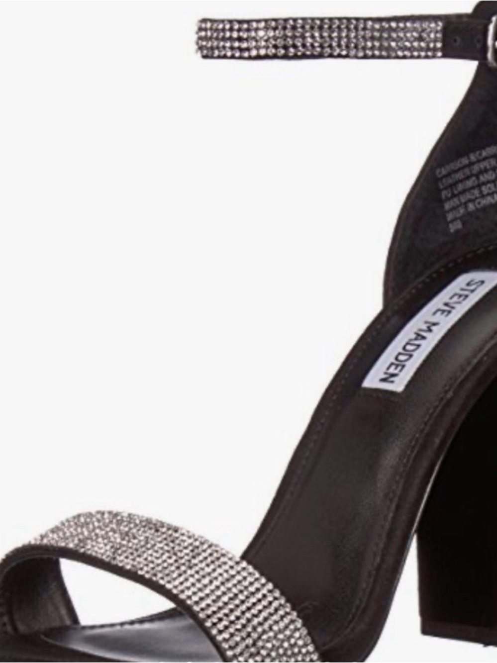 Steve Madden black suede heels with diamonds size 9 - almost new
